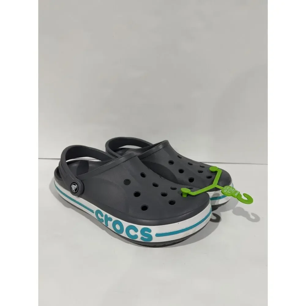 Crocs Bayaband Gray Blue Sandals Clogs Women Size 10/Men Size 8 NEW